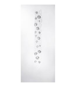 Bouquet interior panel in clear crystal, satin finish glass, medium size - Lalique